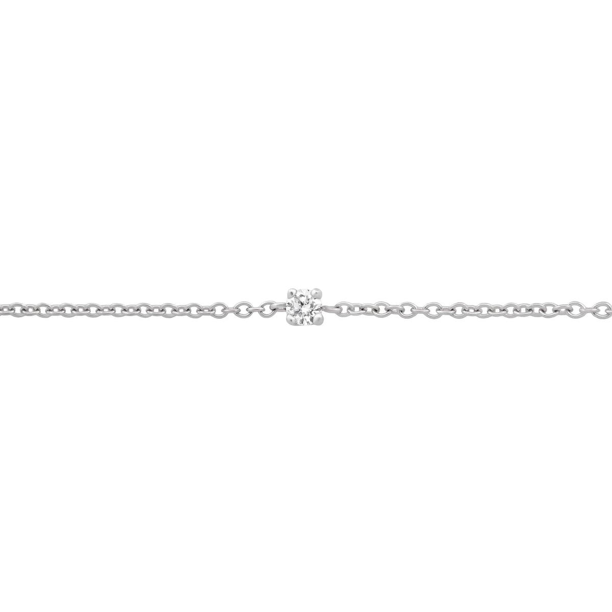BONDED DIAMOND-SET CABLE CHAIN, 9k White Gold