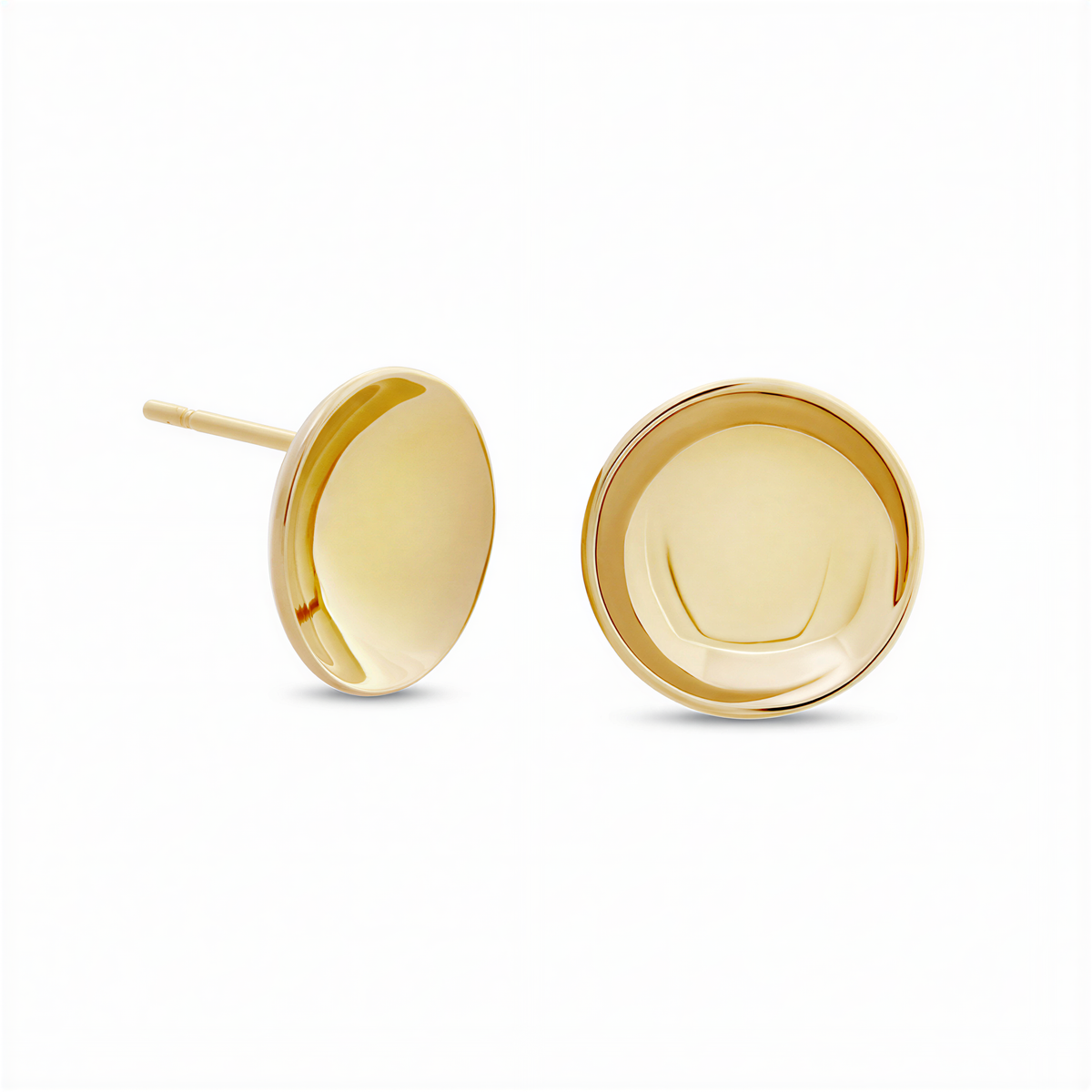 Consero Incurve Stud Earring. Small. Gold Vermeil