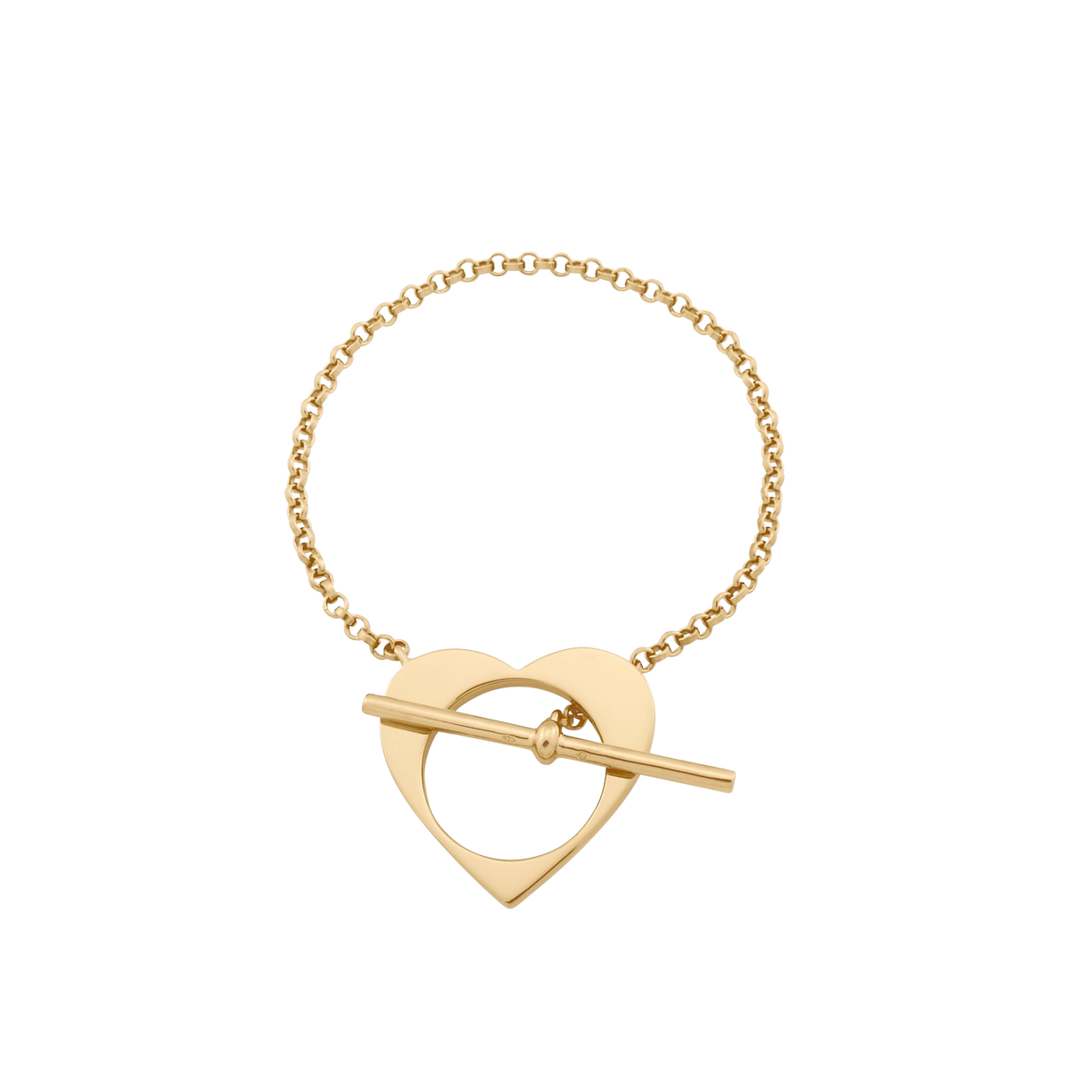 Romeus Heart Bracelet. Gold Vermeil