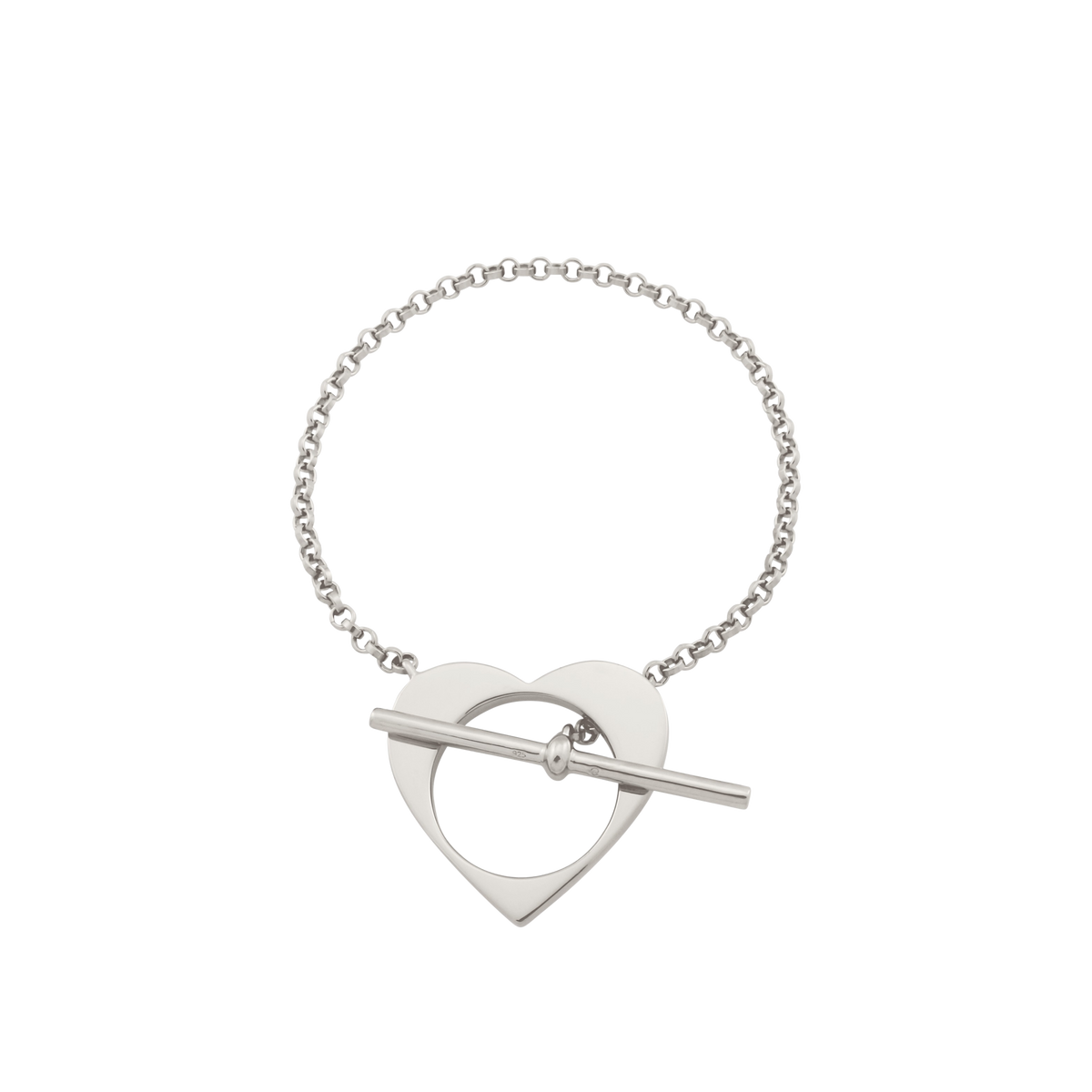 Romeus Heart Bracelet. Sterling Silver