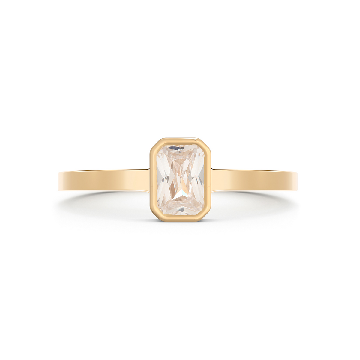Thea Diamond Solitaire Ring. 18k Yellow Gold