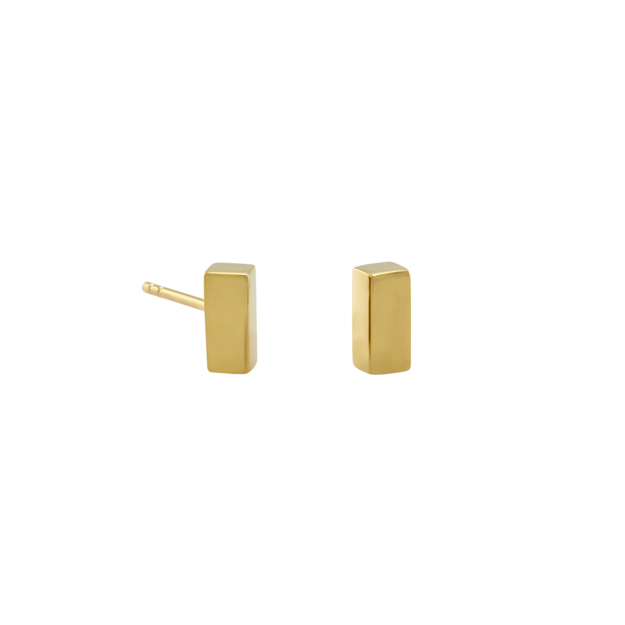 Pillar Stud Earring, Gold Vermeil